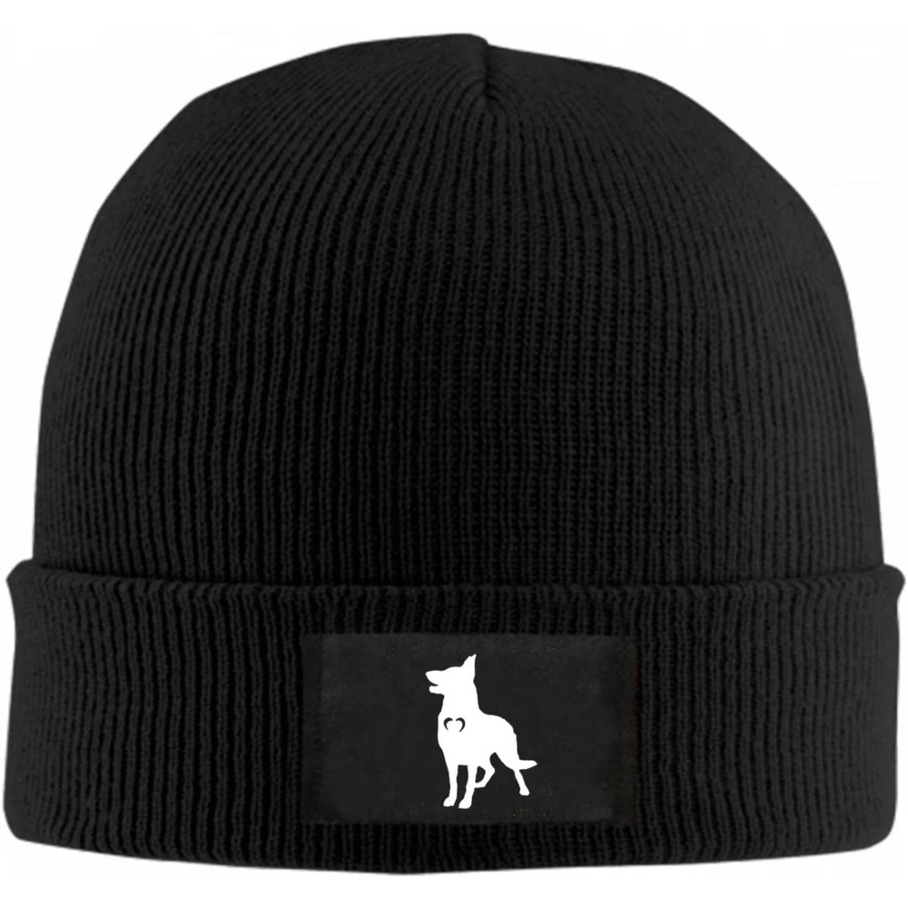 Beanie Cuffed Knit - German Shepherd With Heart Beanie Hat