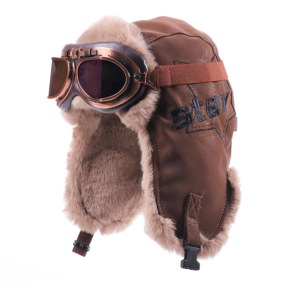 Trapper Hat Ear Flap - Men Women Vintage Harley Pilot Trapper