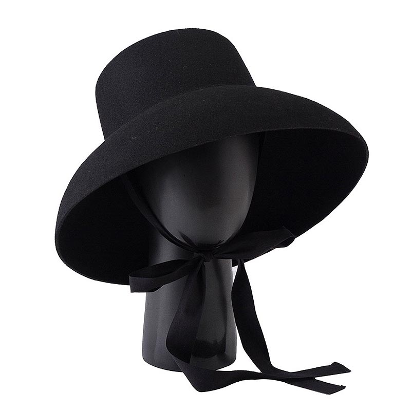 Retro Style Pure Wool Hat Wide - Fedora Hat Wool 评论和价格
