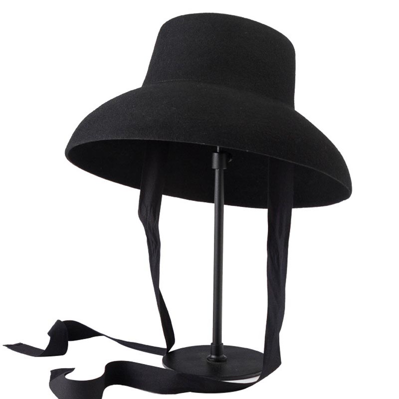 Retro Style Pure Wool Hat Wide - Fedora Hat Wool 评论和价格