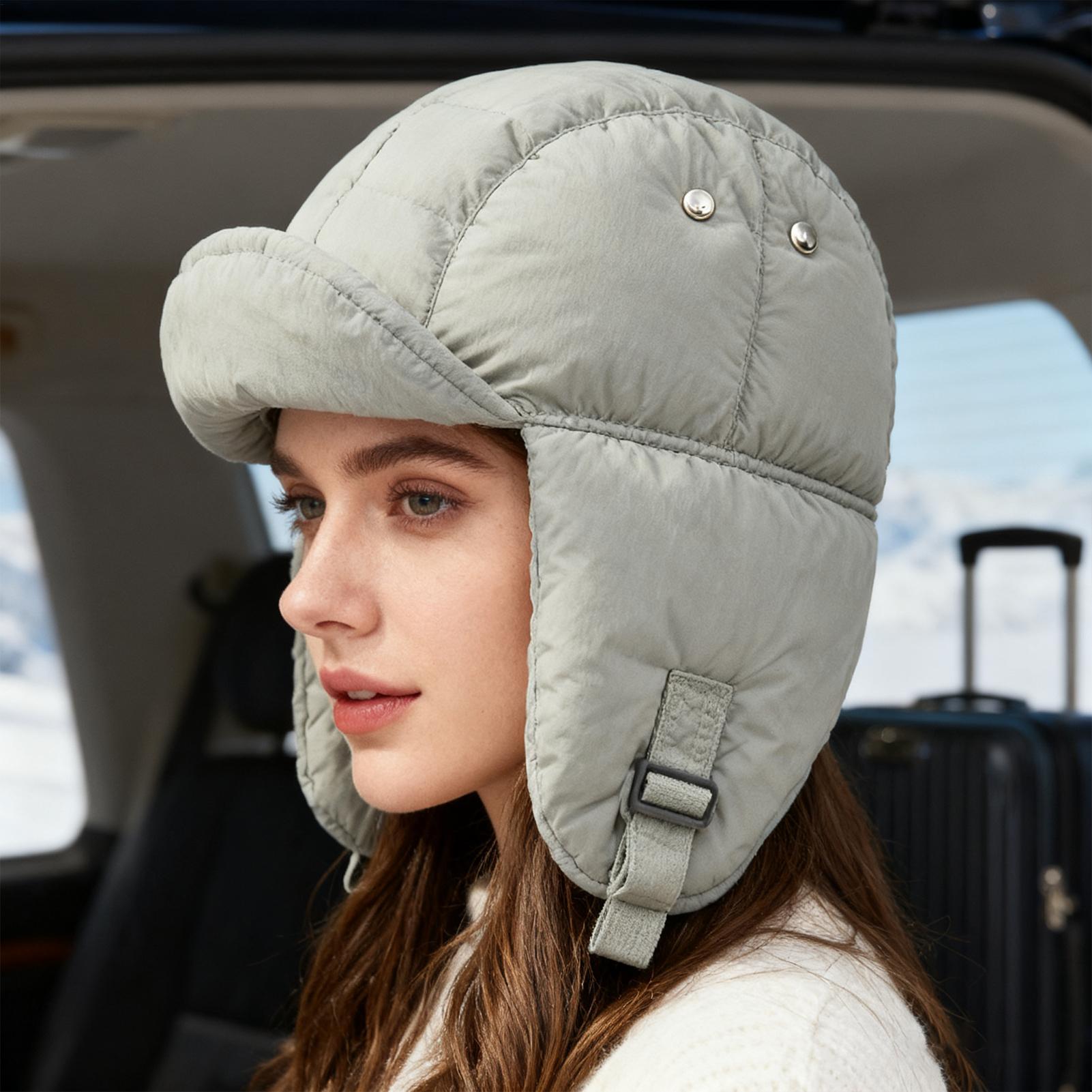 Trapper Hat Warm Headwear With - Trapper Hat Ear Flap 评论和价格