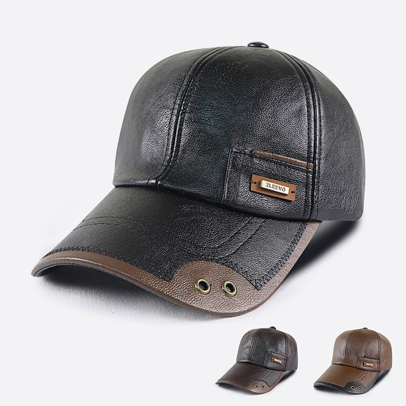 Retro PU Leather Baseball Cap  - Baseball Cap Structured 评论和价格