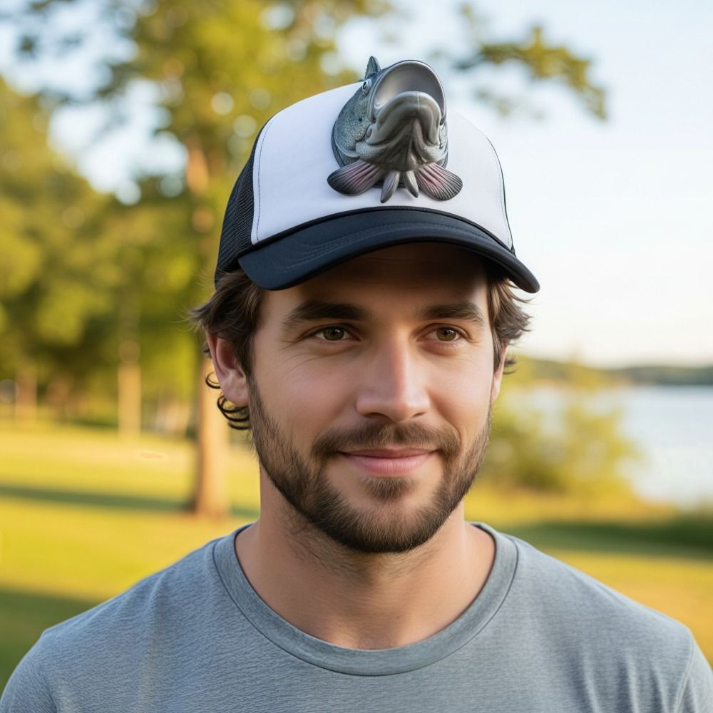 Funny 3D Fish Animal Trucker H - Trucker Cap Mesh 评论和价格