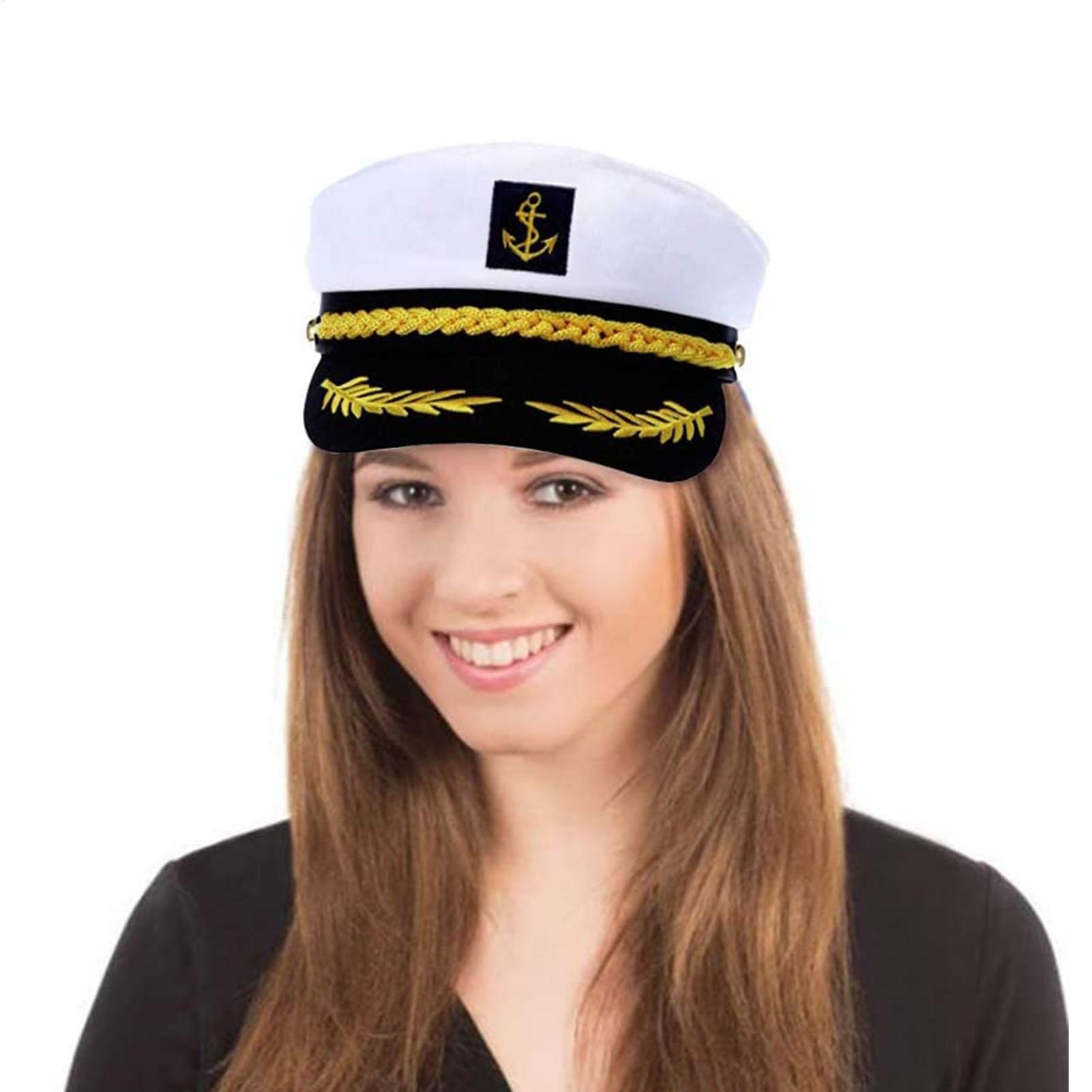 Adult Yacht-Sailor Captain Hat - Snapback Hat Flat 评论和价格