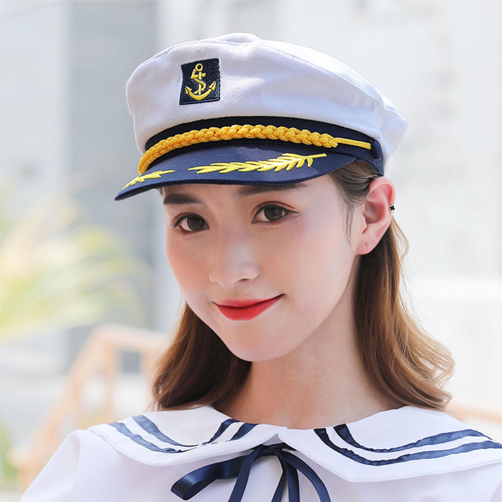 Adult Yacht-Sailor Captain Hat - Snapback Hat Flat 评论和价格