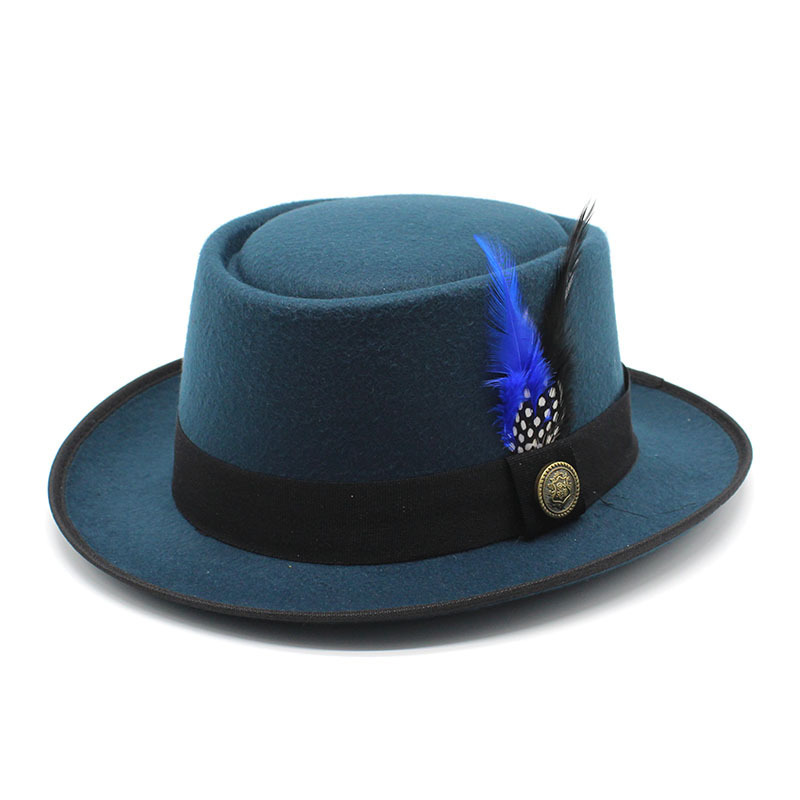 Vintage Pork Pie Hat Men Wide  - Fedora Hat Wool 评论和价格