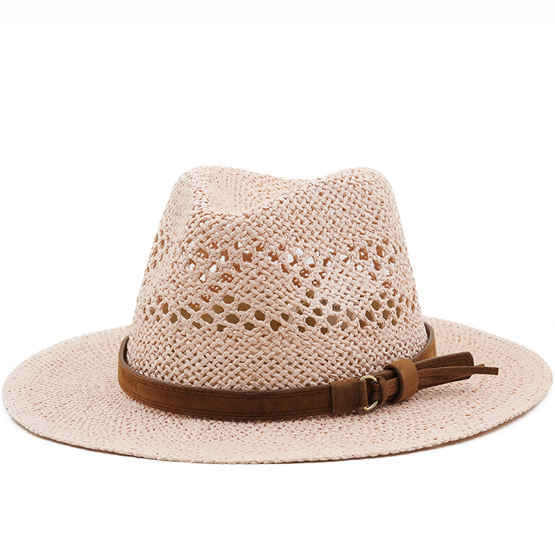 Hollow Men Raffia straw hat St - Cowboy Hat Straw 评论和价格