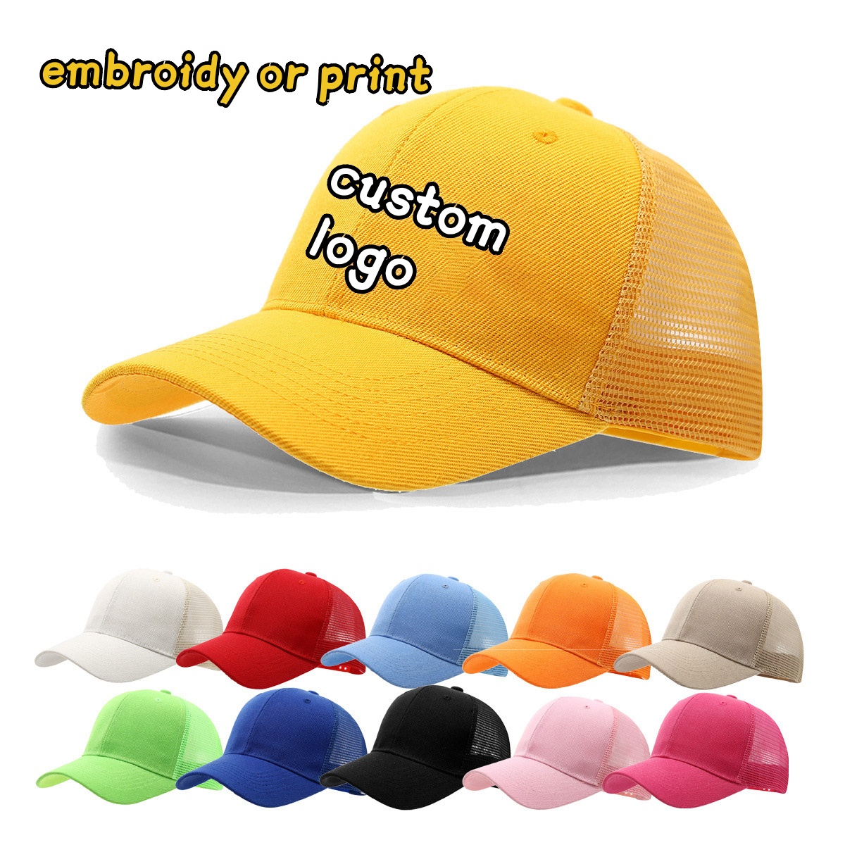 Custom Logo Cap Embroidery Pri - Trucker Cap Mesh 评论和价格