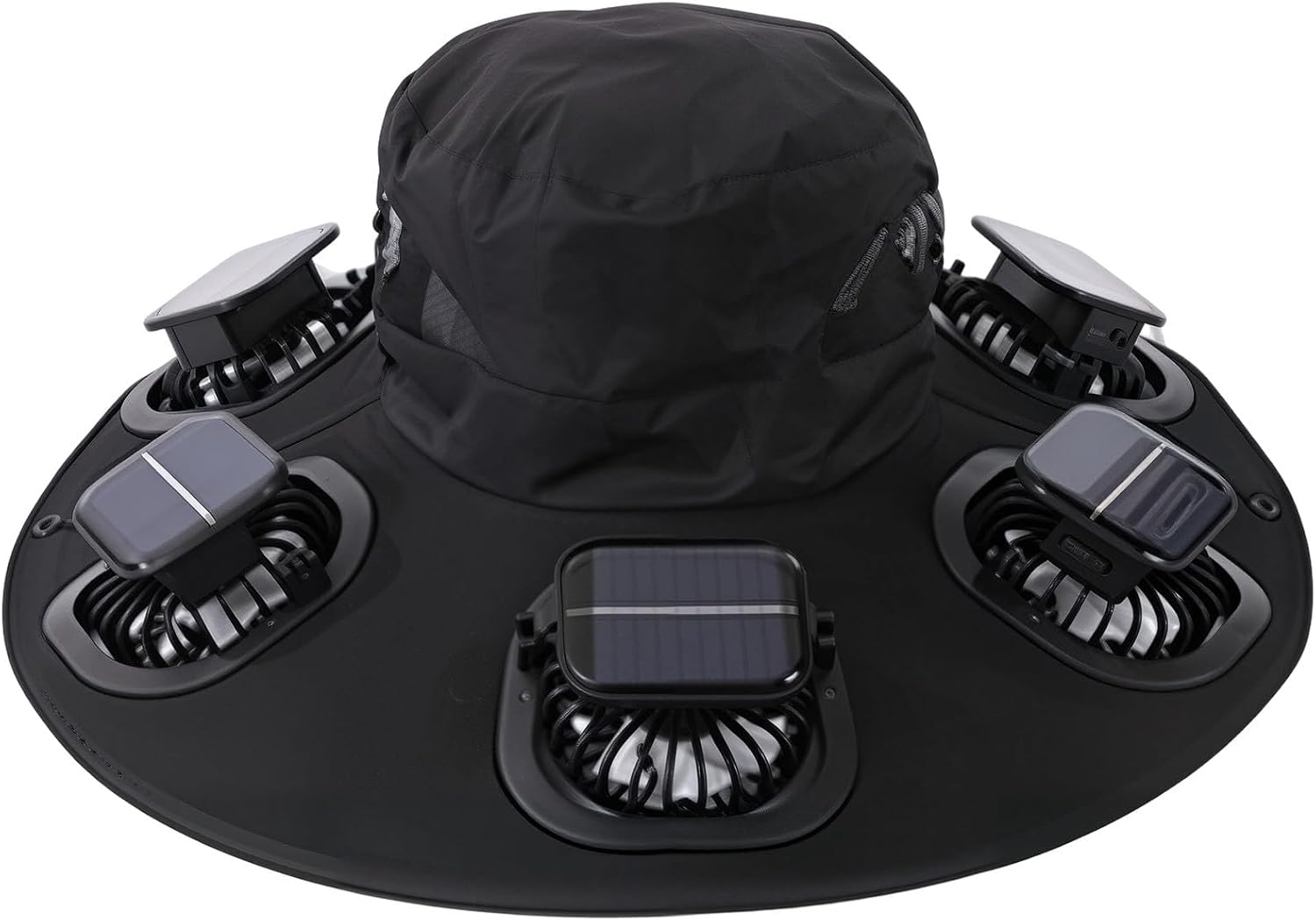 Hot 6 Fans Solar Fan Hat Breat - Visor Sun Hat 评论和价格
