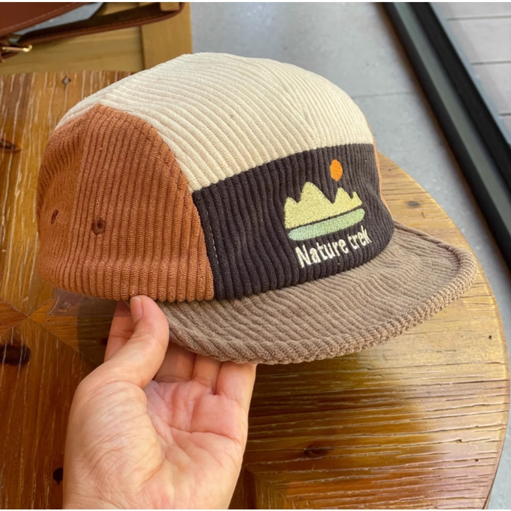 5 Panel Short Brim Cap for Men - Corduroy Cap 5 Panel 评论和价格