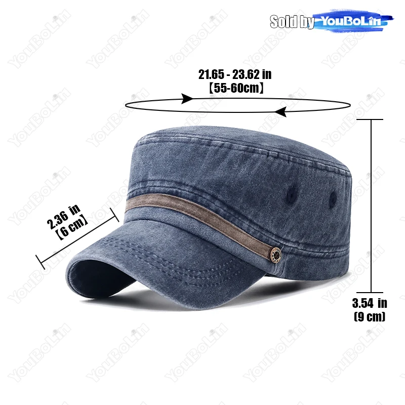 Washed hat, old cotton flat ha - Dad Hat Cotton 评论和价格