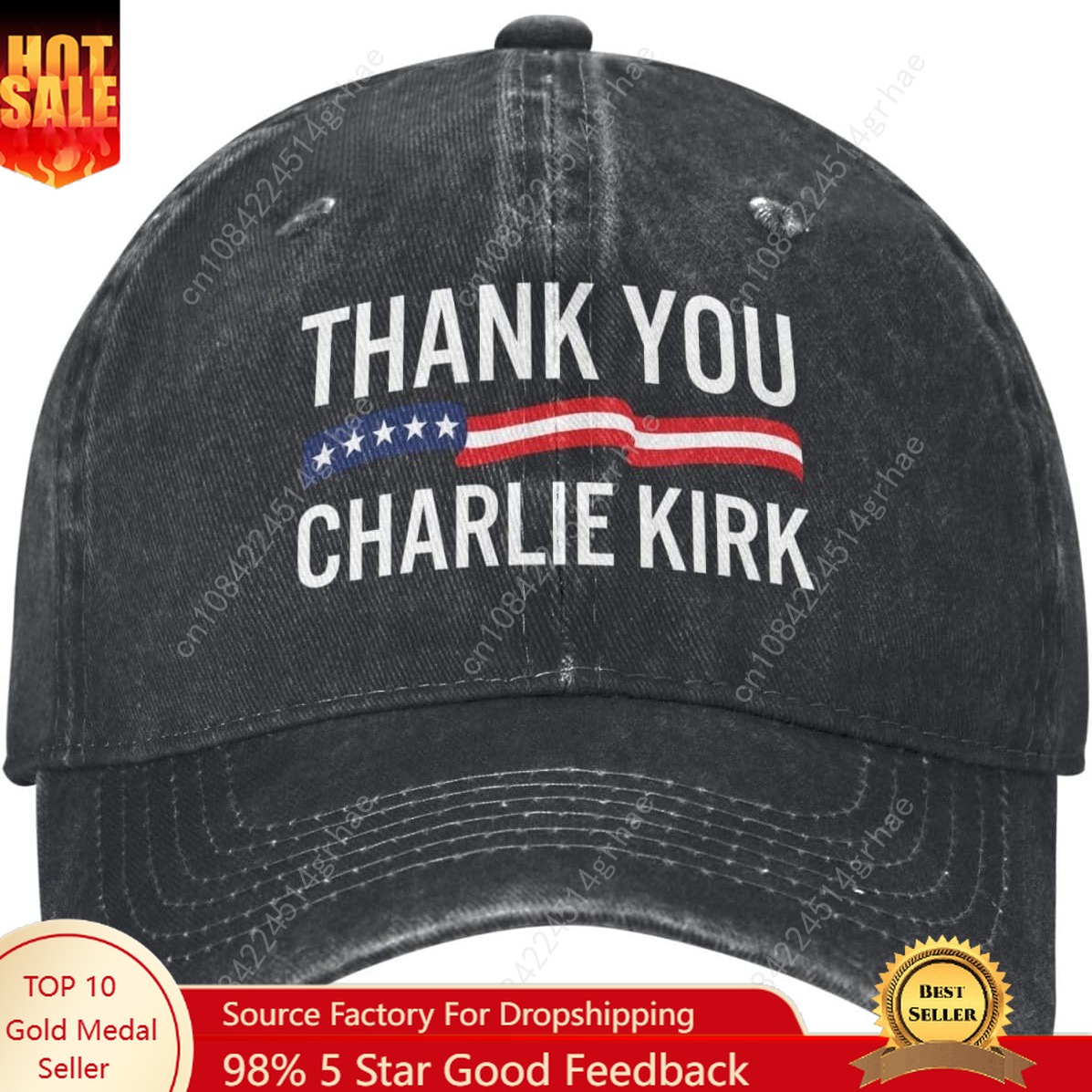 Trewrdt Thank You Charlie Kirk - Dad Hat Cotton 评论和价格