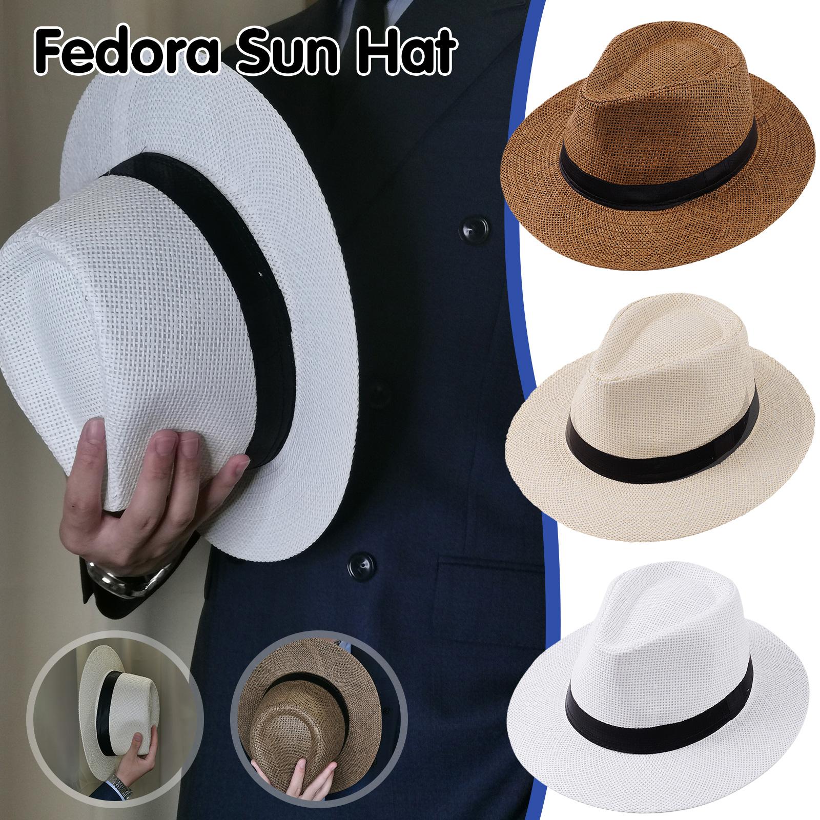 Men Summer Panama Straw Hat Na - Cowboy Hat Straw 评论和价格