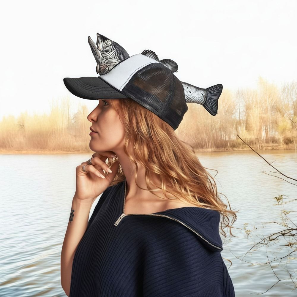 Funny 3D Fish Animal Trucker H - Trucker Cap Mesh 评论和价格