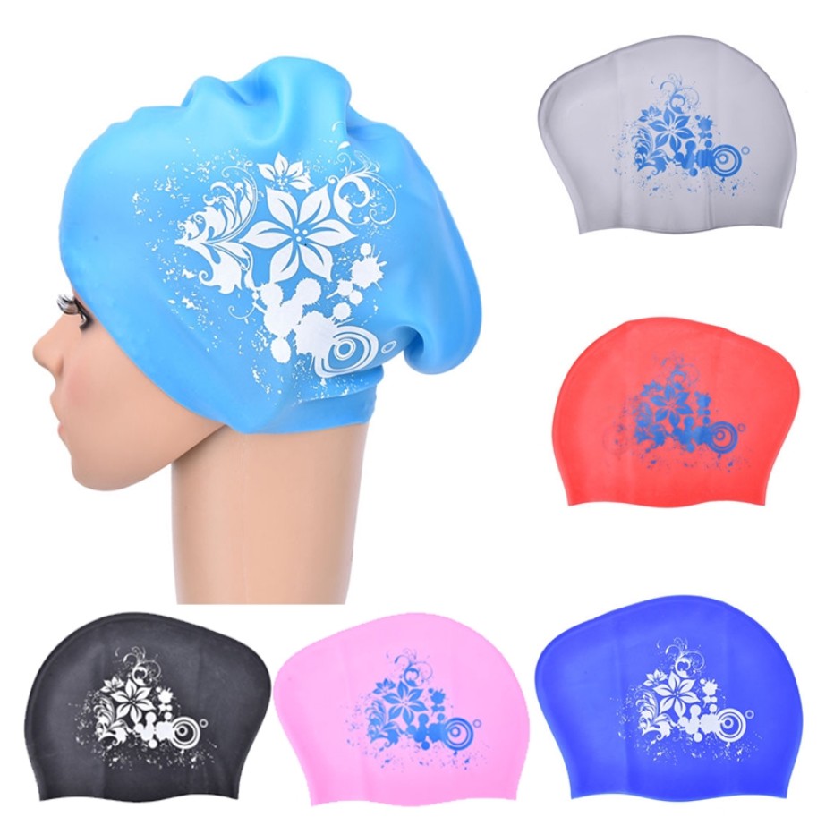 Silicone Swimming Cap for Long - Swim Hat Silicone 评论和价格