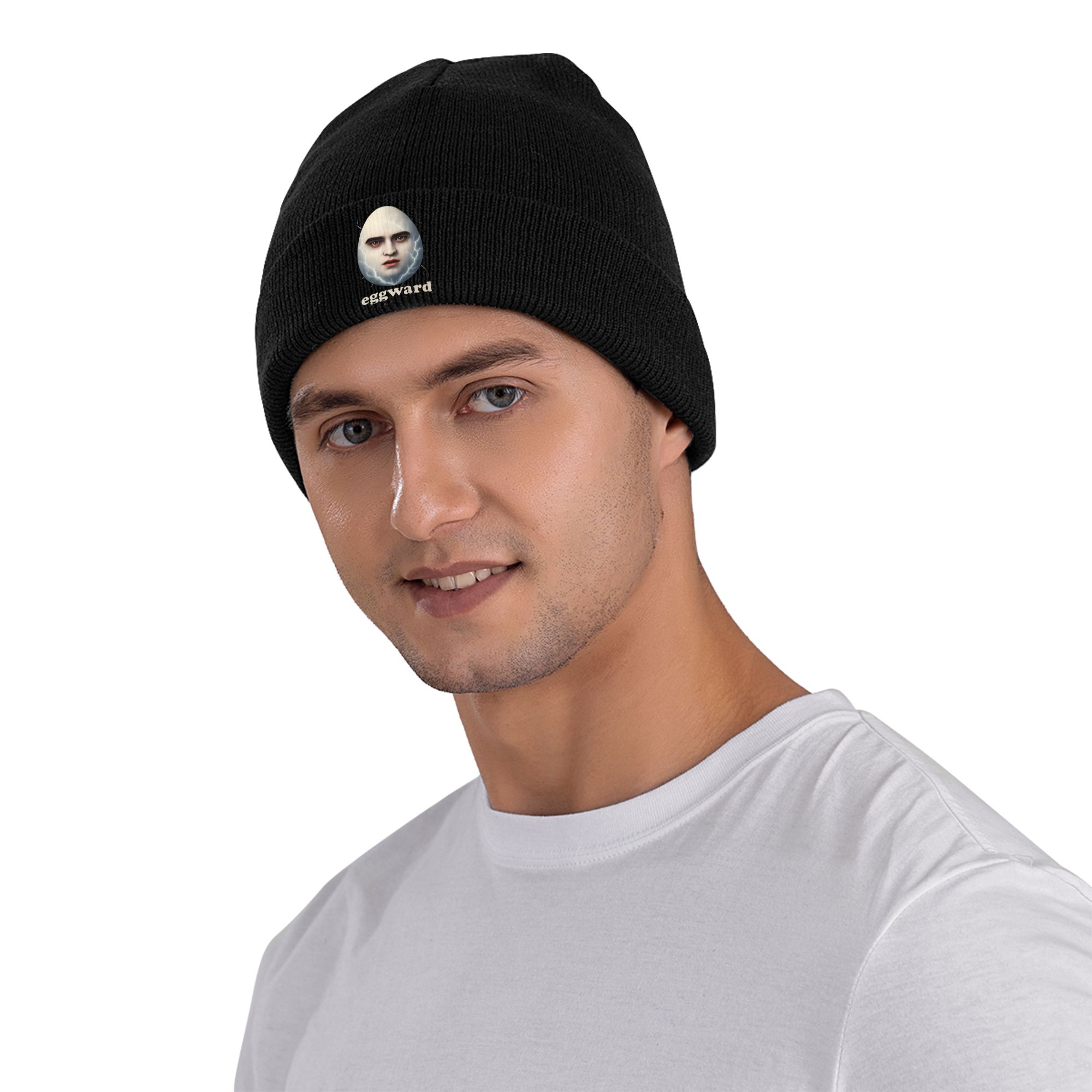 Eggward Silly Meme Parody Egg  - Beanie Cuffed Knit 评论和价格