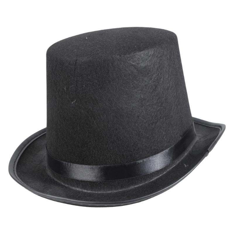 Retro Top Hat Magician Costume - Fedora Hat Wool 评论和价格