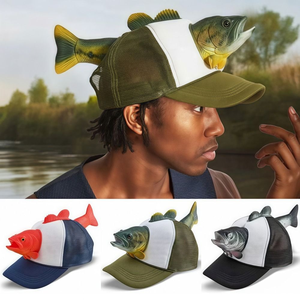 Funny 3D Fish Animal Trucker H - Trucker Cap Mesh 评论和价格
