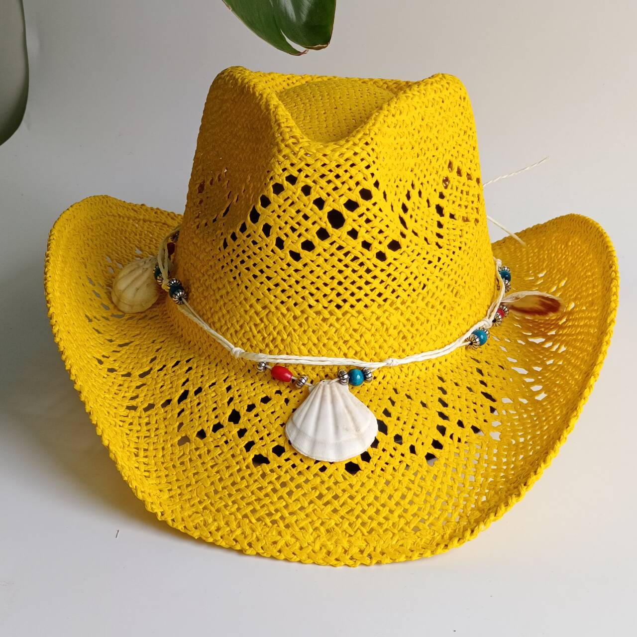 Bright yellow Cowboy Straw Hat - Cowboy Hat Straw 评论和价格