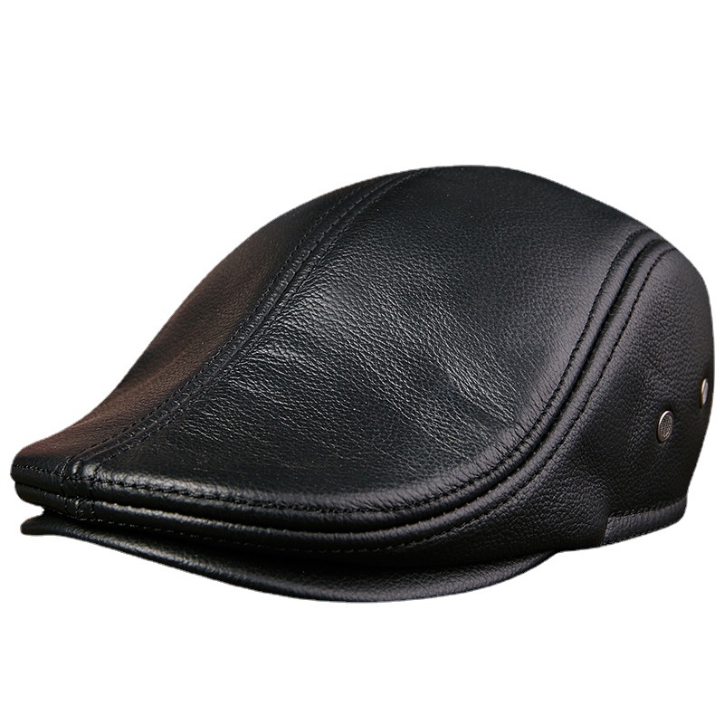 Genuine Cowhide Leather Men Be - Baseball Cap Structured 评论和价格