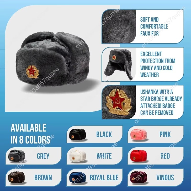 BELEON Ushanka Russian Fur Hat - Winter Trapper Hat 评论和价格