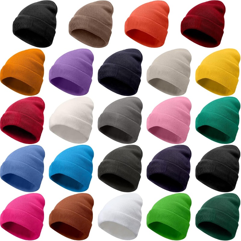 1pc Winter Warm Thick Beanie H - Beanie Cuffed Knit 评论和价格
