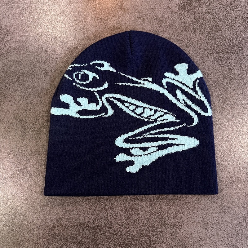 Tree Frog Print Beanie Men Wom - Beanie Cuffed Knit 评论和价格