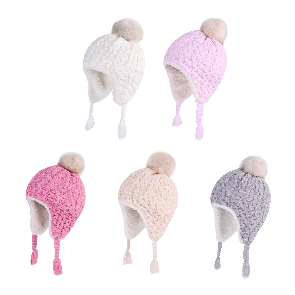Baby Winter Knit Earflap Hats  - Trapper Hat Ear Flap 评论和价格