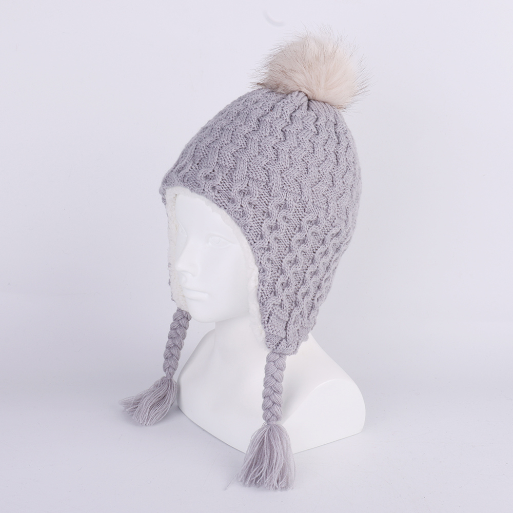 Baby Winter Knit Earflap Hats  - Trapper Hat Ear Flap 评论和价格