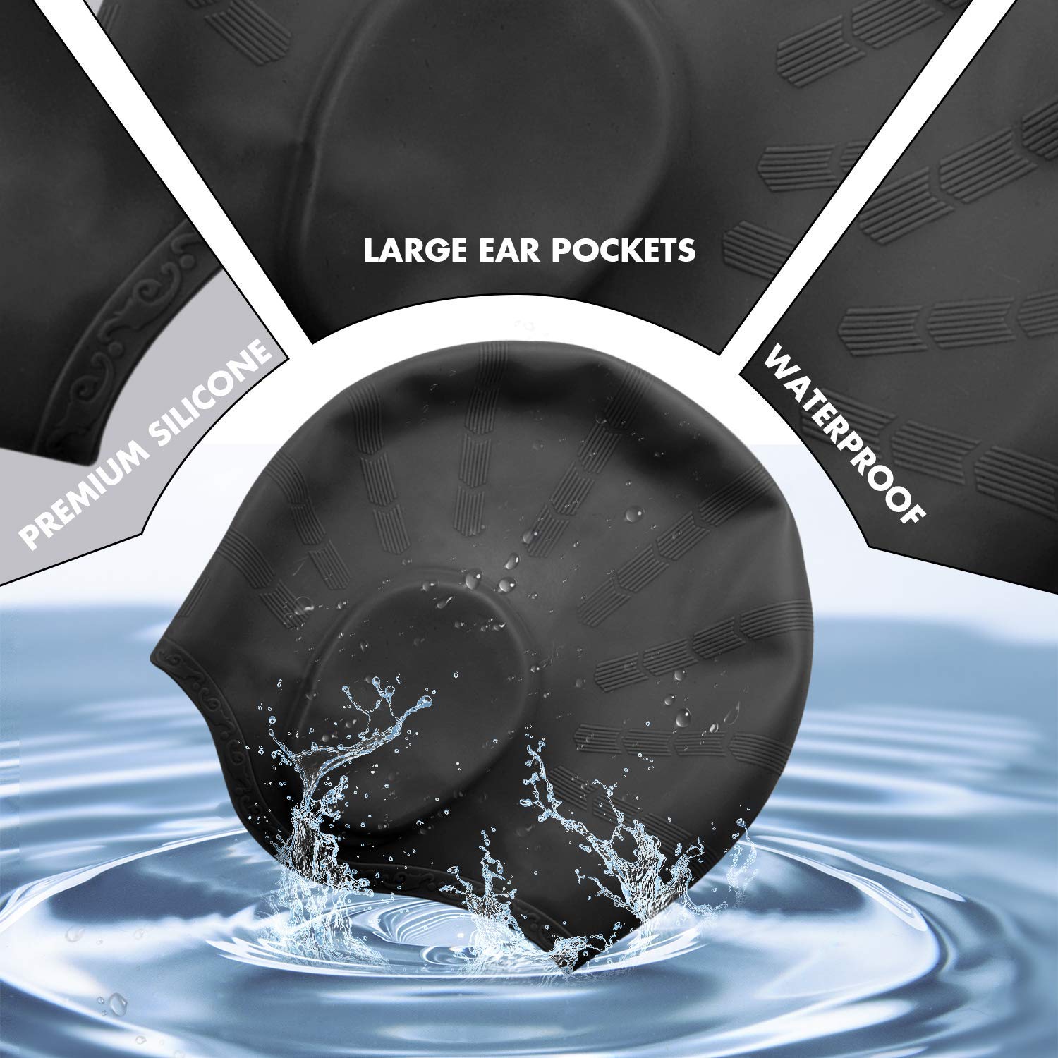 Adults High Elastic Swimming C - Swim Hat Silicone 评论和价格