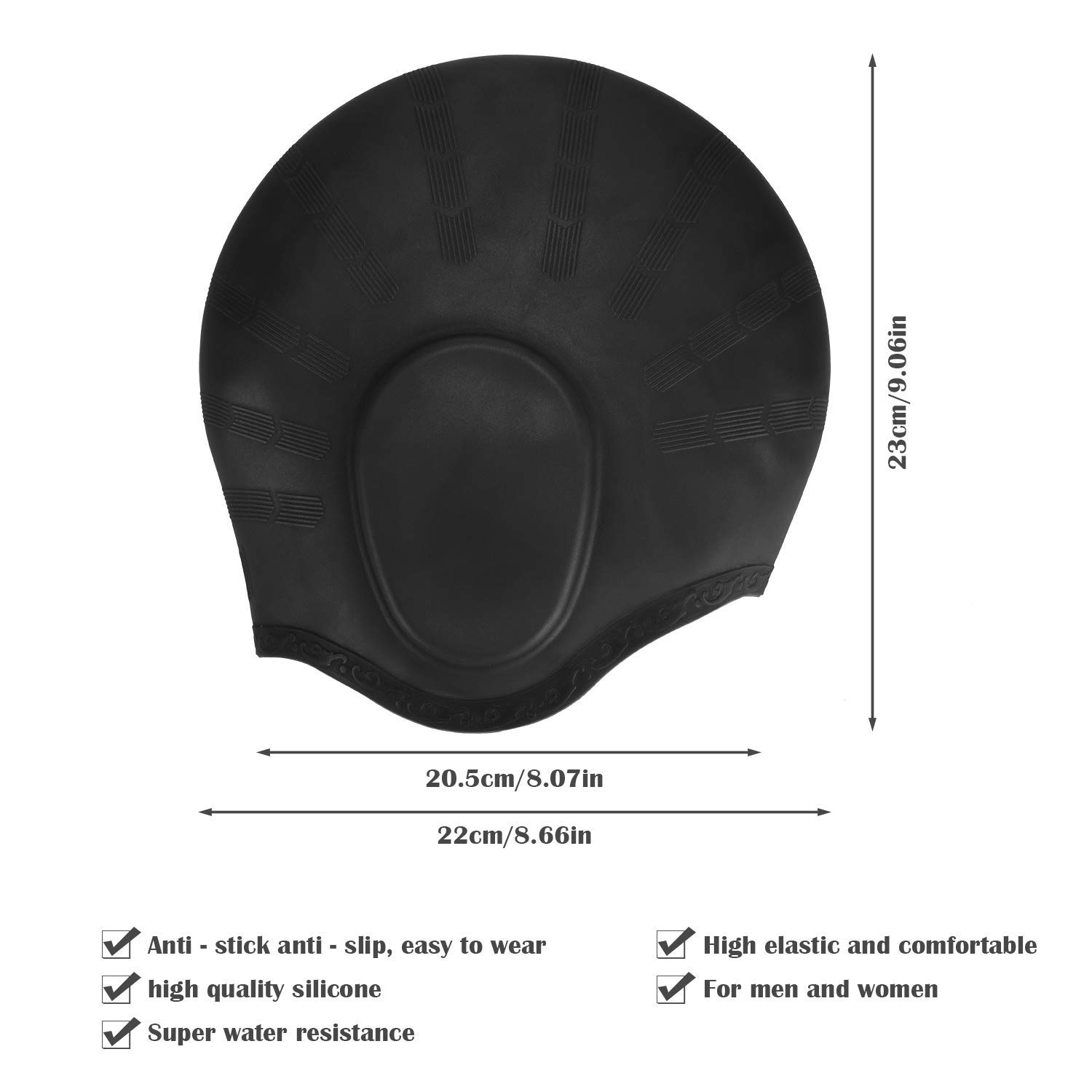 Adults High Elastic Swimming C - Swim Hat Silicone 评论和价格