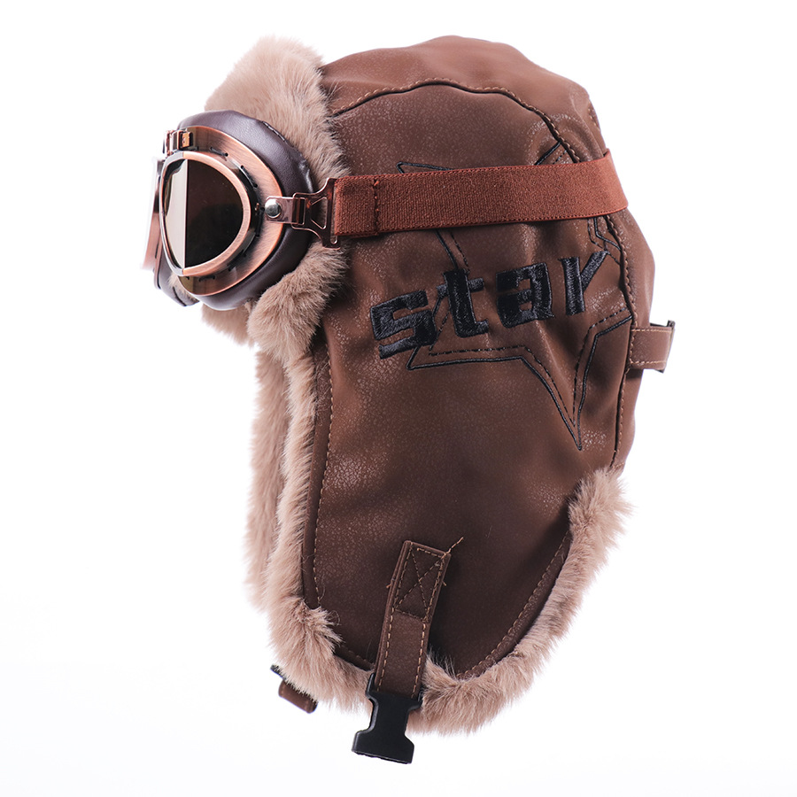 Men Women Vintage Harley Pilot - Trapper Hat Ear Flap 评论和价格