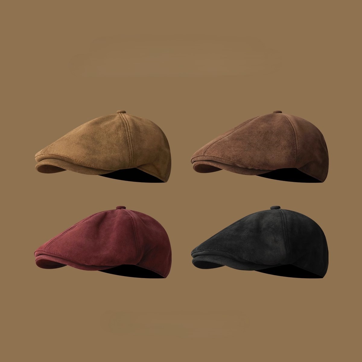 Vintage Suede Newsboy Cap Men  - Newsboy Cap Ivy 评论和价格