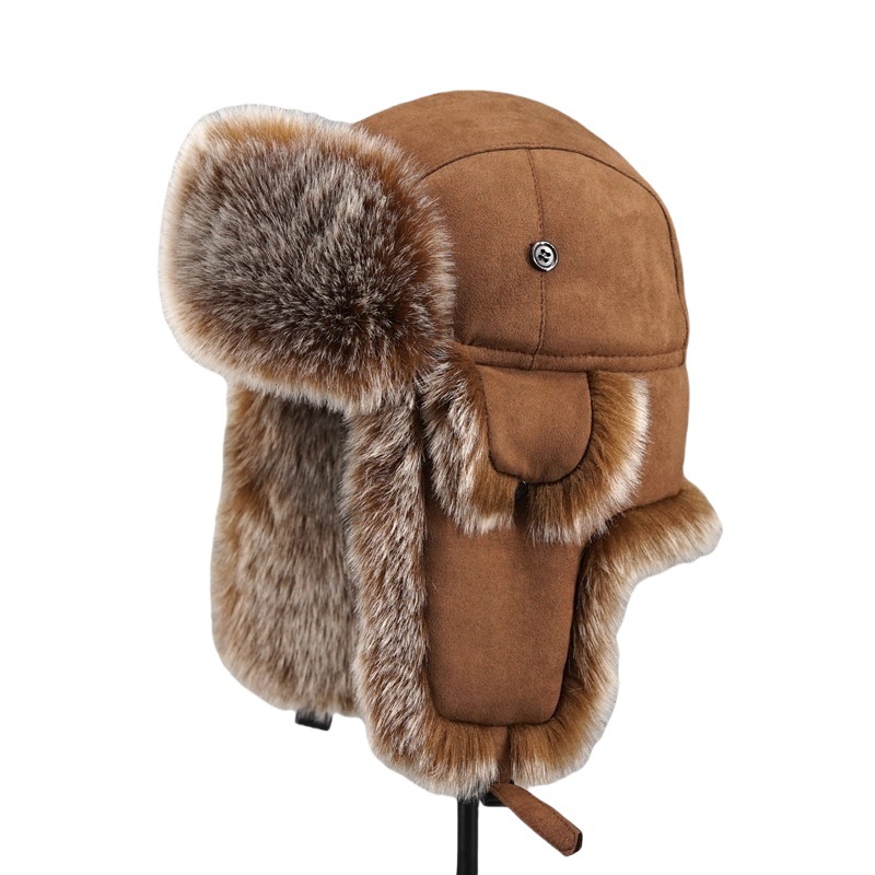 Men's Winter Imitation Fur Tra - Trapper Hat Ear Flap 评论和价格