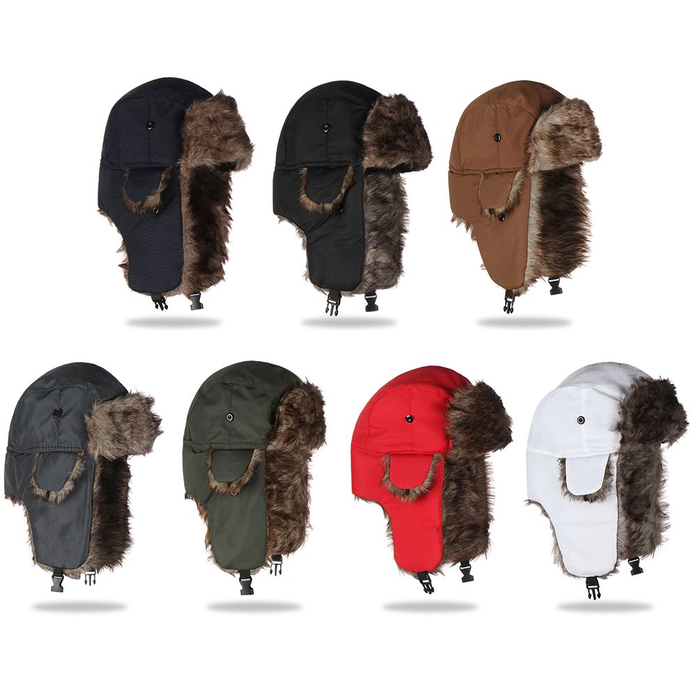 Warm Winter Fur Earflap Ski Ha - Winter Trapper Hat 评论和价格