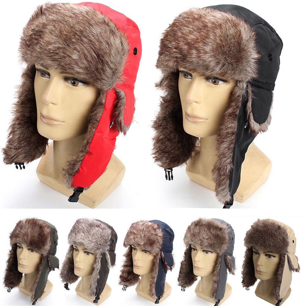 Warm Winter Fur Earflap Ski Ha - Winter Trapper Hat 评论和价格