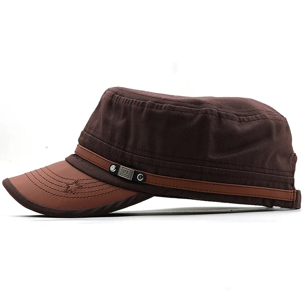 Casual Cadet Hat Man Flat Top  - Dad Hat Cotton 评论和价格