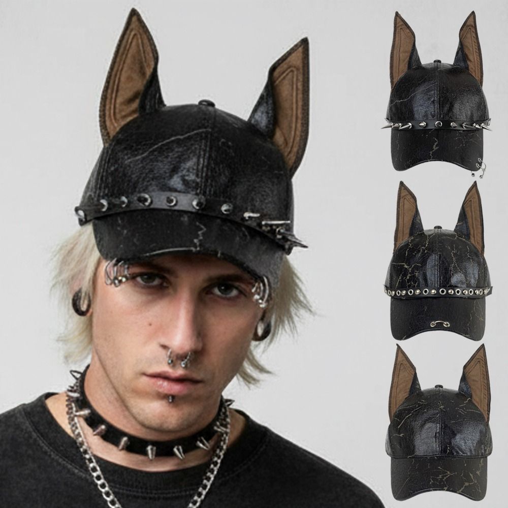 Fashion Punk Doberman Dog Ears - Baseball Cap Structured 评论和价格