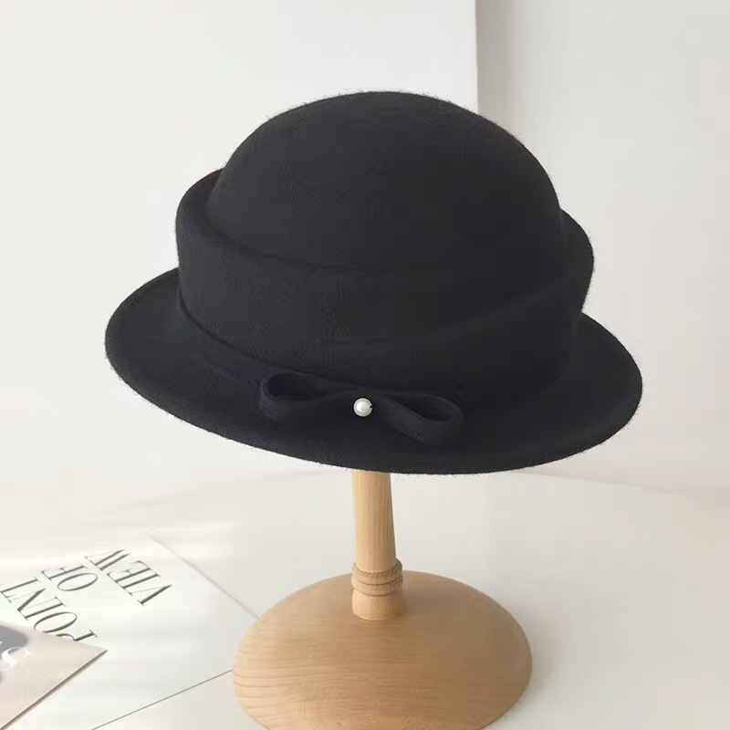 New 100% Wool Hat Bell Hat Wom - Fedora Hat Wool 评论和价格