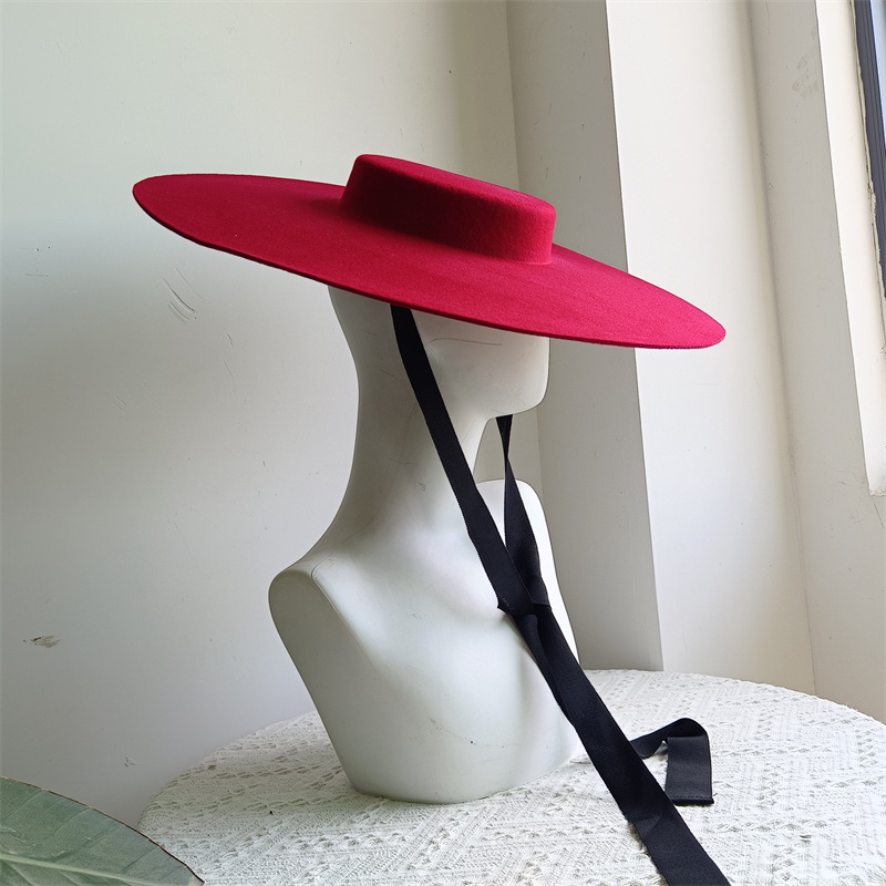 15cm WOOL wheat wide brim wool - Fedora Hat Wool 评论和价格