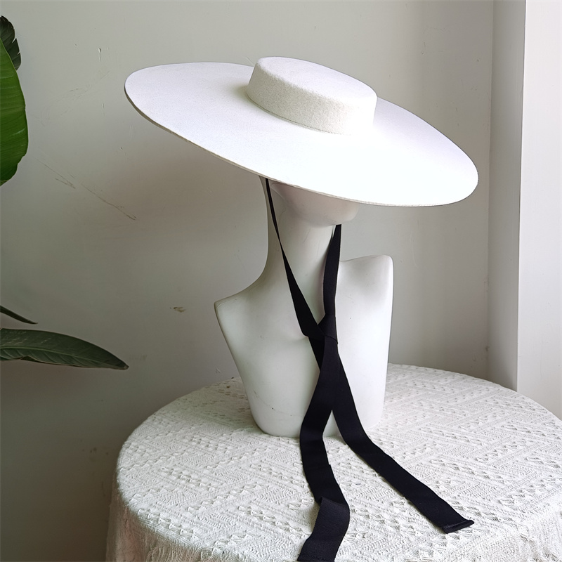 15cm WOOL wheat wide brim wool - Fedora Hat Wool 评论和价格