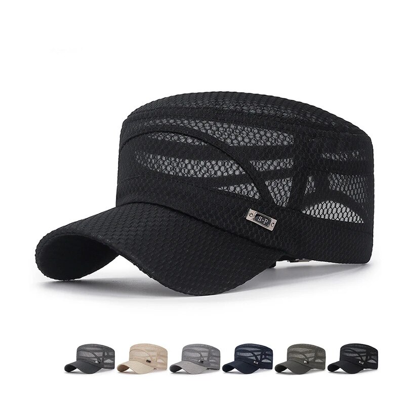 New Iron Label Full Net Breath - Snapback Hat Flat 评论和价格