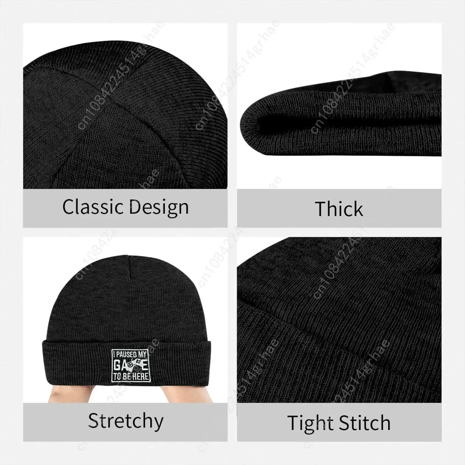 Fish Embroidery Beanie Hat Win - Beanie Cuffed Knit 评论和价格