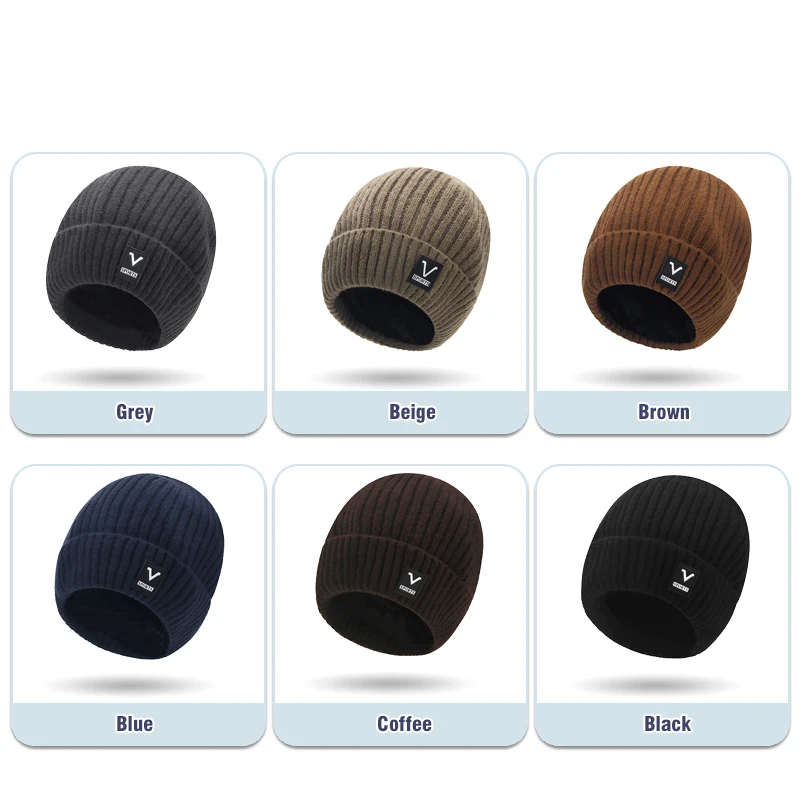 Beanie Men Slouchy Knit Skull  - Beanie Cuffed Knit 评论和价格