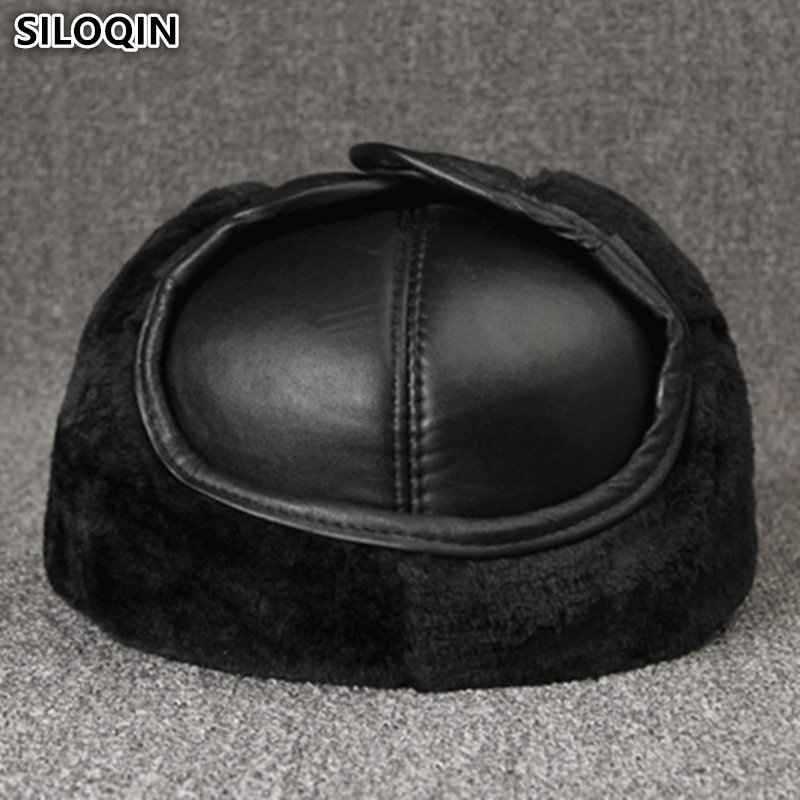 Genuine Leather caps Winter Wa - Winter Trapper Hat 评论和价格