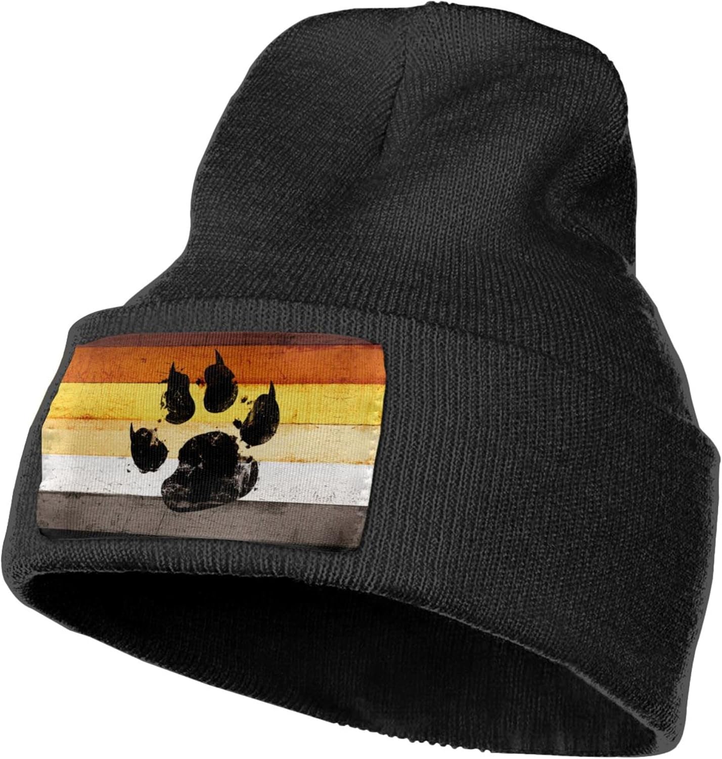 Gay Flag Bear paw LGBT Knit Be - Beanie Cuffed Knit 评论和价格