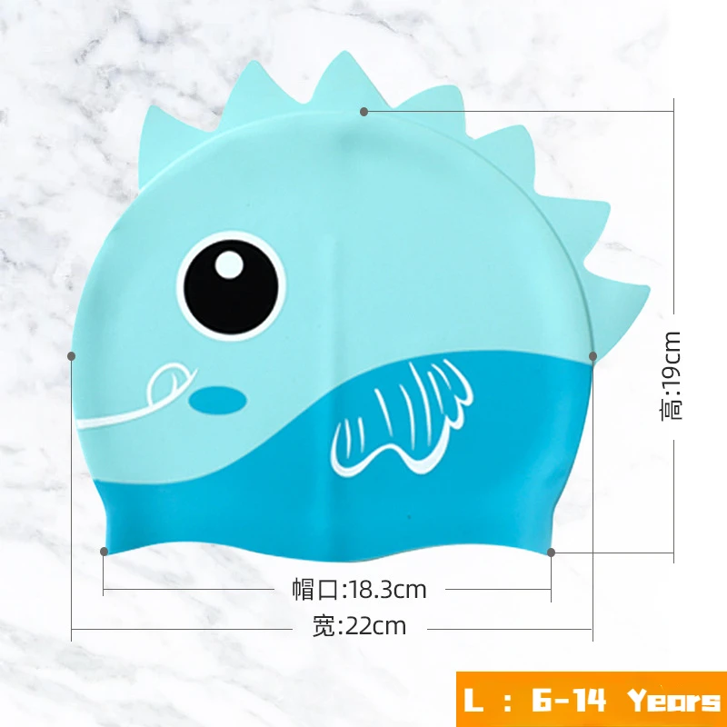 Cartoon Cute Fish Shark Silico - Swim Hat Silicone 评论和价格