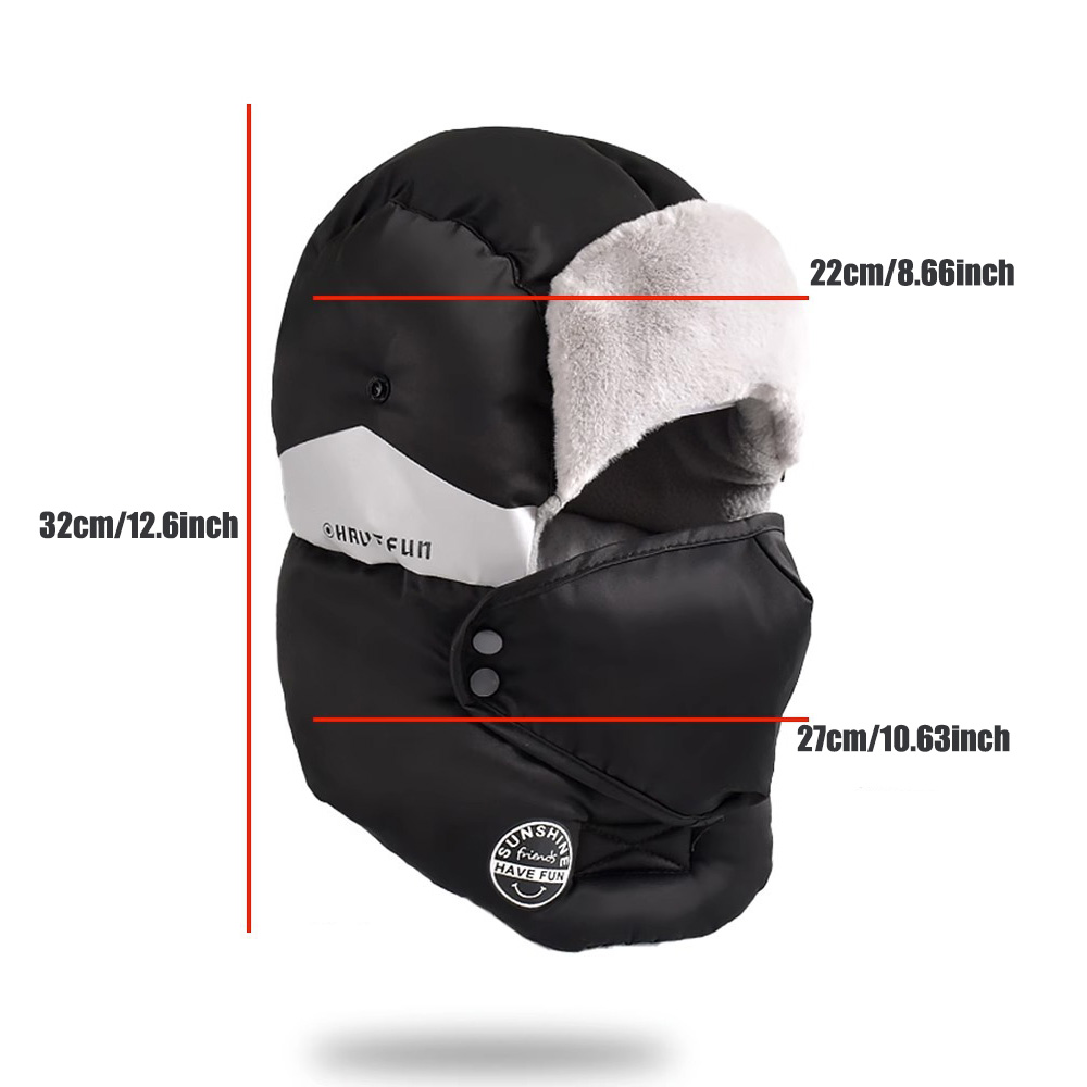 Mens Winter Ski Hat Thickened  - Winter Trapper Hat 评论和价格