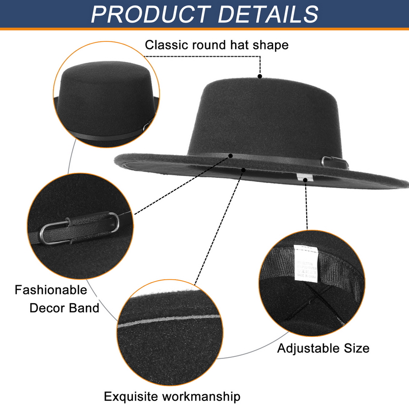 Elegant Wide Brim Fedora Hat f - Fedora Hat Wool 评论和价格
