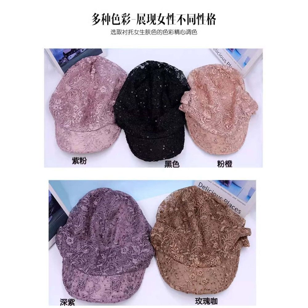 Hollow Out Flower Beanie Cap B - Baseball Cap Structured 评论和价格